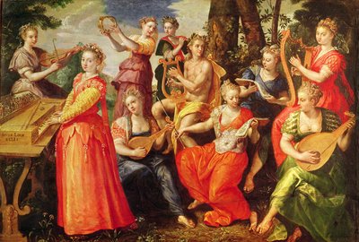Apollo and the Muses by Maarten de Vos